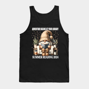 Adventure Begins At Your Library Summer Reading 2024 Gnome Tank Top